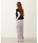 FLORAL PATTERN SATIN CARGO PANTS