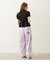 FLORAL PATTERN SATIN CARGO PANTS