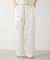FLORAL PATTERN SATIN CARGO PANTS