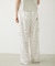 FLORAL PATTERN SATIN CARGO PANTS