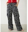 FLORAL PATTERN SATIN CARGO PANTS
