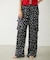 FLORAL PATTERN SATIN CARGO PANTS