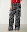 FLORAL PATTERN SATIN CARGO PANTS
