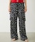FLORAL PATTERN SATIN CARGO PANTS