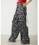 FLORAL PATTERN SATIN CARGO PANTS