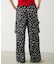 FLORAL PATTERN SATIN CARGO PANTS