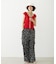 FLORAL PATTERN SATIN CARGO PANTS