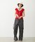 FLORAL PATTERN SATIN CARGO PANTS