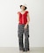 FLORAL PATTERN SATIN CARGO PANTS