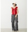 FLORAL PATTERN SATIN CARGO PANTS
