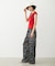 FLORAL PATTERN SATIN CARGO PANTS