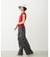 FLORAL PATTERN SATIN CARGO PANTS