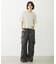 FLORAL PATTERN SATIN CARGO PANTS
