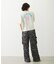 FLORAL PATTERN SATIN CARGO PANTS