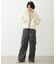 FLORAL PATTERN SATIN CARGO PANTS