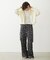 FLORAL PATTERN SATIN CARGO PANTS