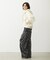 FLORAL PATTERN SATIN CARGO PANTS