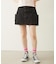 PANELED POCKET DENIM MINI SKIRT