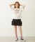 PANELED POCKET DENIM MINI SKIRT