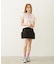 PANELED POCKET DENIM MINI SKIRT