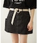 PANELED POCKET DENIM MINI SKIRT