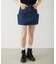 PANELED POCKET DENIM MINI SKIRT