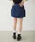 PANELED POCKET DENIM MINI SKIRT