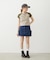 PANELED POCKET DENIM MINI SKIRT