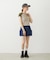 PANELED POCKET DENIM MINI SKIRT