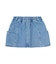 PANELED POCKET DENIM MINI SKIRT