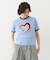 HEART LOGO FLOCK PRINT RINGER TEE