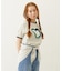 HEART LOGO FLOCK PRINT RINGER TEE