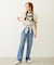 HEART LOGO FLOCK PRINT RINGER TEE