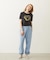HEART LOGO FLOCK PRINT RINGER TEE