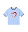HEART LOGO FLOCK PRINT RINGER TEE