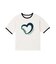 HEART LOGO FLOCK PRINT RINGER TEE