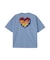 MELTY GLITTER HEART WIDE S/S TEE