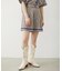 TRIMMED GINGHAM CHECK SHORTS