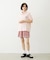 TRIMMED GINGHAM CHECK SHORTS
