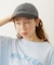 CUT OUT LOGO PLAID NYLON CAP