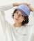 CUT OUT LOGO PLAID NYLON CAP