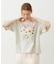 FLOWER SAGARA EMBROIDERY WIDE S/S TEE