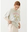 FLOWER SAGARA EMBROIDERY WIDE S/S TEE