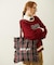 FRILLED TARTAN TOTE BAG