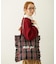 FRILLED TARTAN TOTE BAG