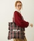 FRILLED TARTAN TOTE BAG