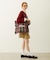 FRILLED TARTAN TOTE BAG