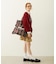 FRILLED TARTAN TOTE BAG