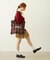 FRILLED TARTAN TOTE BAG