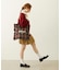 FRILLED TARTAN TOTE BAG